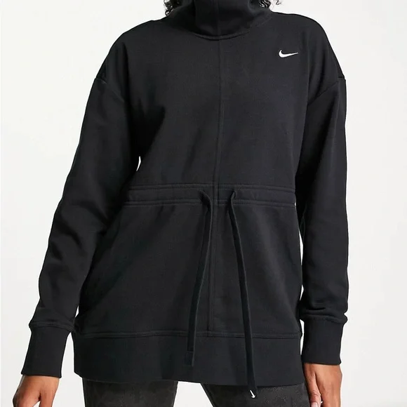 Nike Women Black Dri-FIT Get Fit Pullover Training Top - Picture 2 of 6